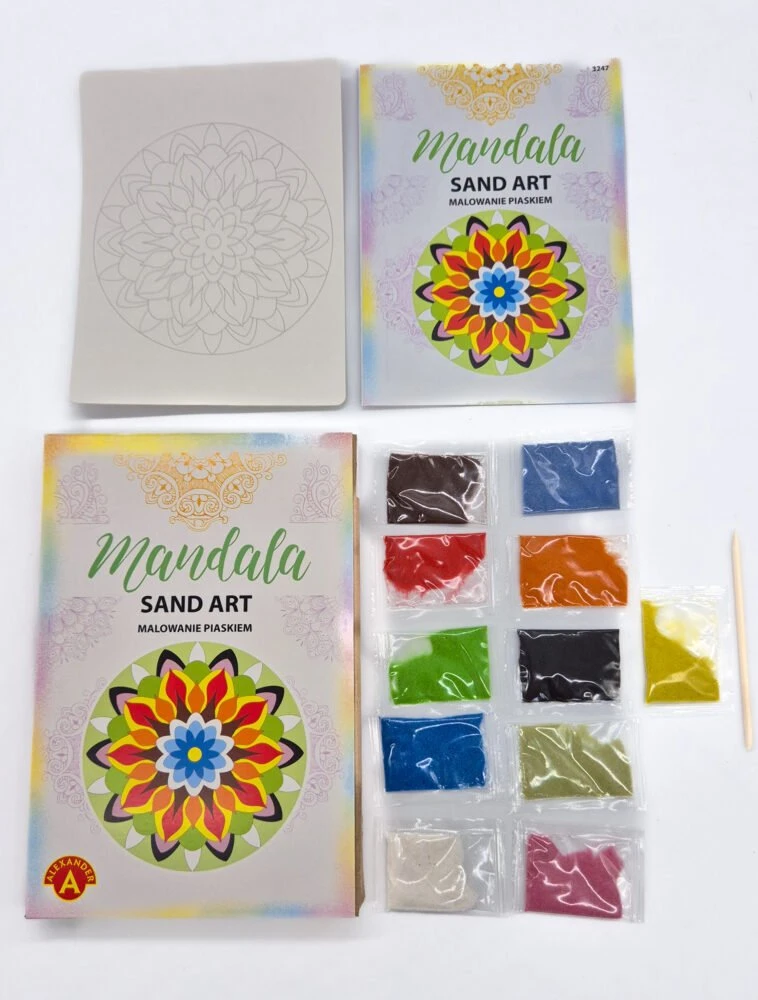 Alexander Aleksandro smėlio meno smėlio paveikslas Mandala 3 32475