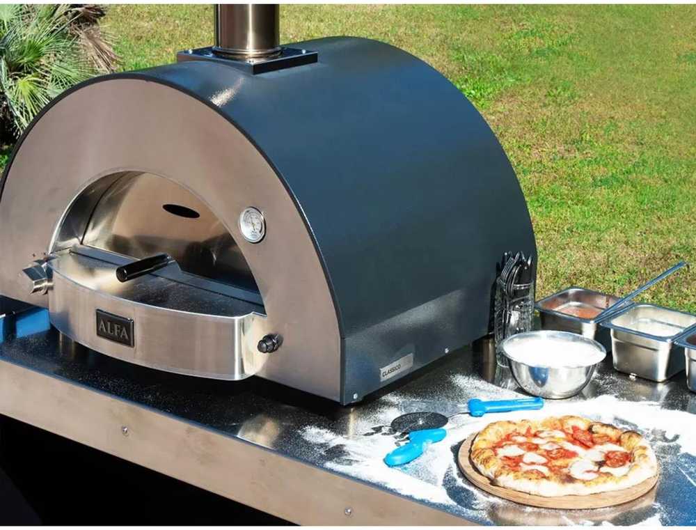 Alfa Forni Classico 2 Pizzas Hybrid Schiefer Pilkas