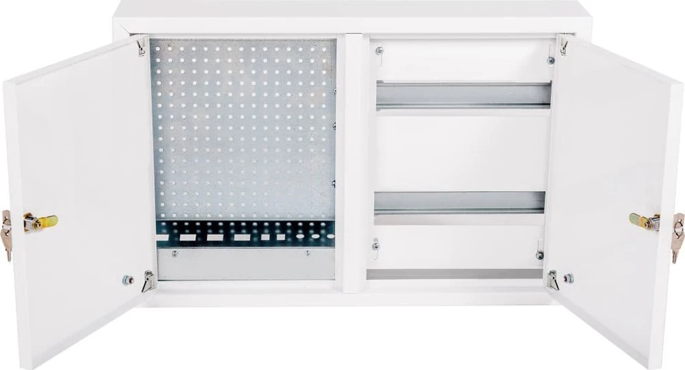 Alfako 2x12 ant paviršiaus montuojamas modulinis telekomunikacijų skirstomasis skydas, 4x simplex lizdas, 8x televizorius SK-TEL-NAT-WSPÓLNA