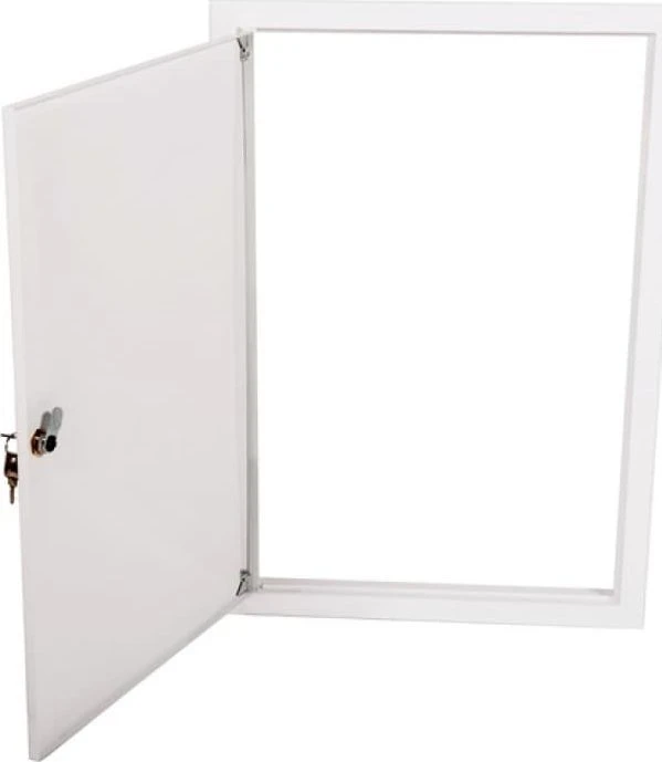 Alfako Apžiūros durys su spyna 400x400mm RAL 9003 SP 400/400
