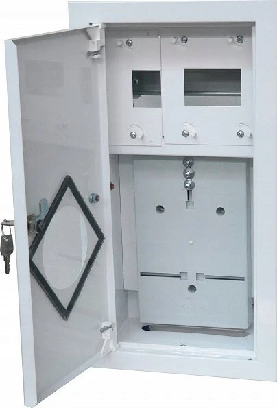 Alfako Metalinis įleidžiamas skirstomasis skydas 1 X TL 1F elektroniniam skaitikliui + 6 apsaugos, lango užraktas, RAL 9003A-RW6E
