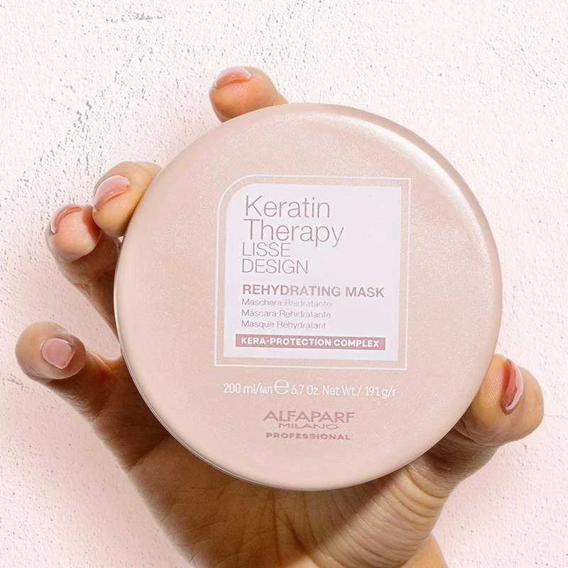 Alfaparf Milano Lisse Design Keratin Therapy drėkinamoji kaukė 200ml