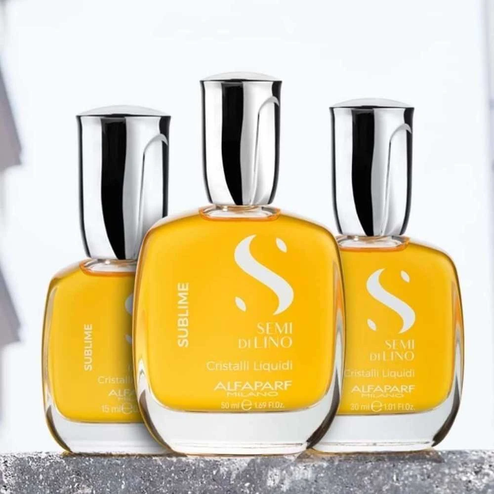 Alfaparf Milano Semi Di Lino Sublime Cristalli Liquidi spindesio suteikiantis plaukų serumas 30ml