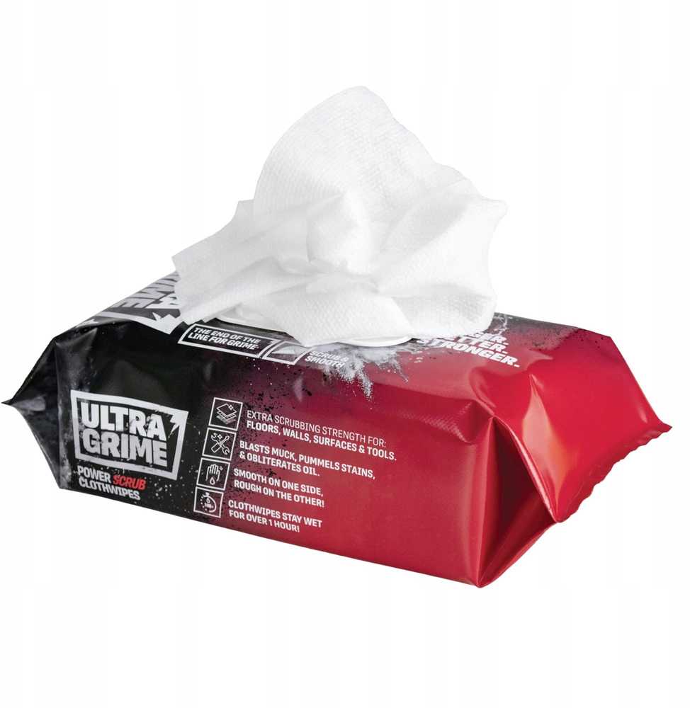 Servetėlės Ultragrime POWER SCRUB, 80vnt.
