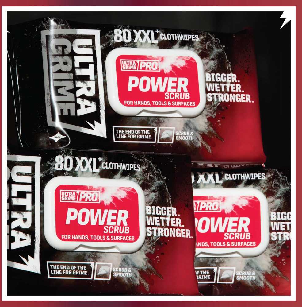 Servetėlės Ultragrime POWER SCRUB, 80vnt.