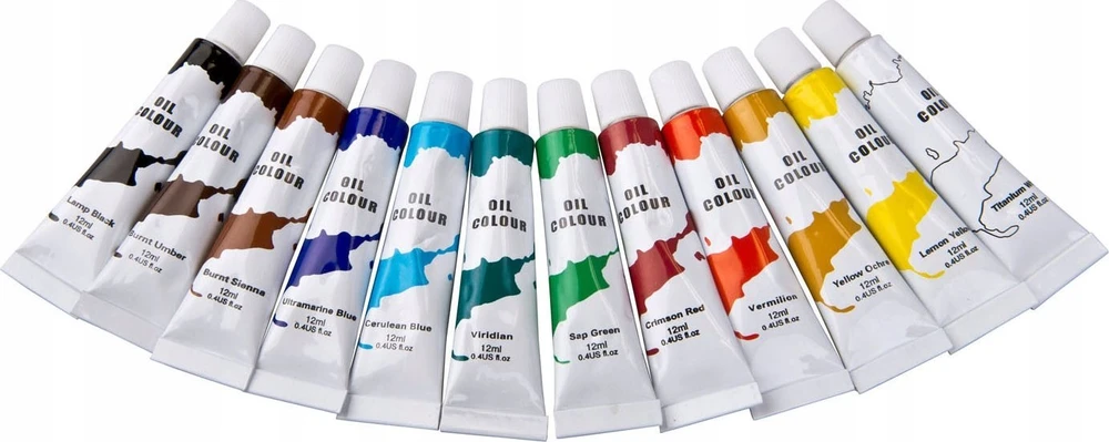 Other Brand Kitų gamintojų aliejiniai dažai 12 ml tūbelėse po 12 spalvų
