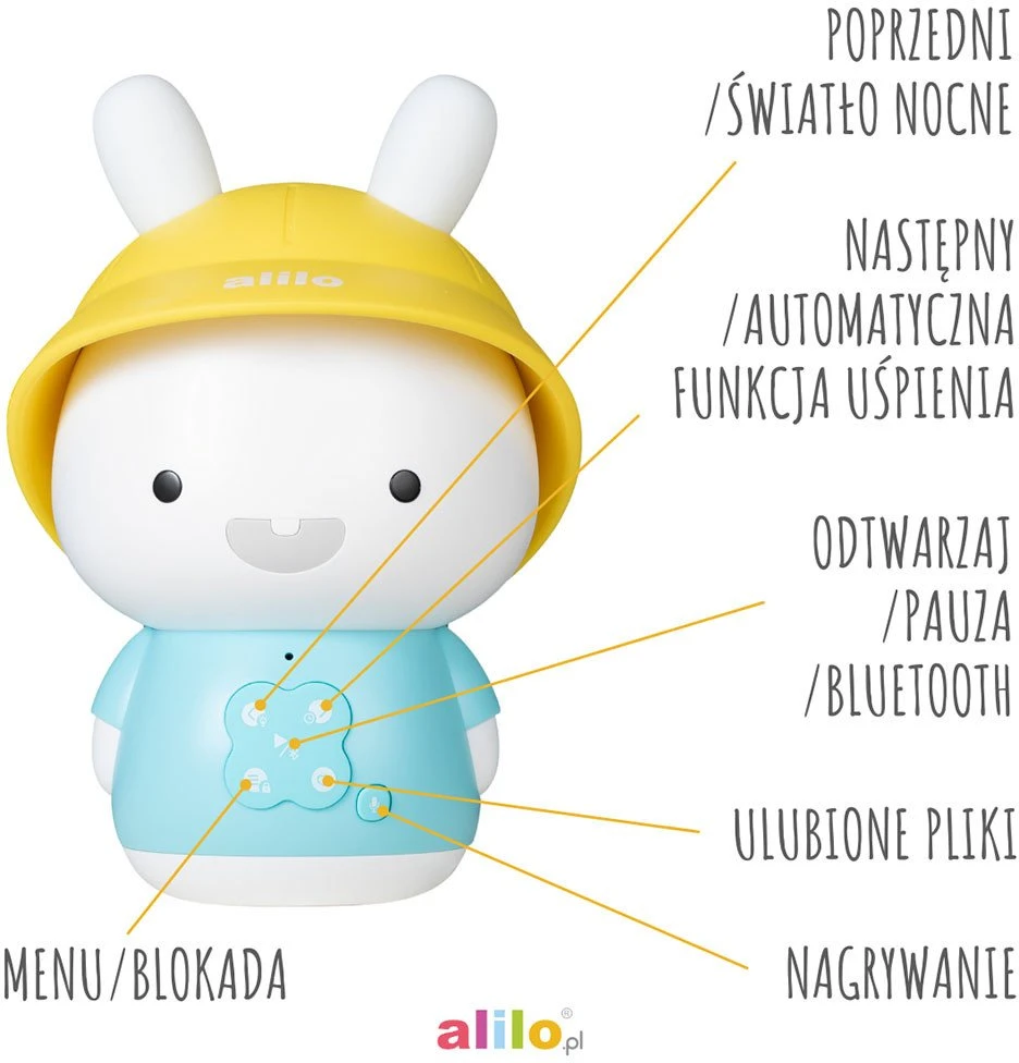 Alilo Triušiukas Baby Bunny G9S+ - mėlyna PLUS