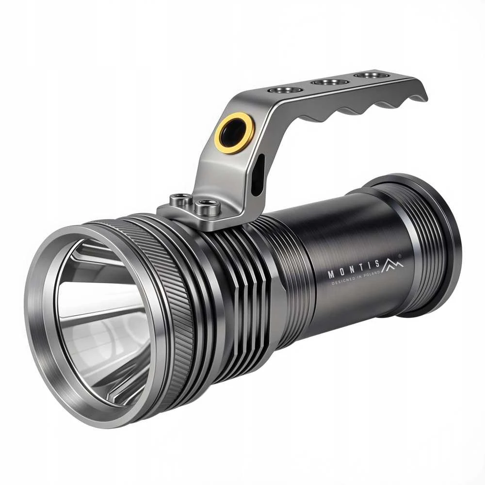 Montis Aluminiowa ręczna latarka akumuliatorinė LED MT154 Pilkas Hand prožektorius