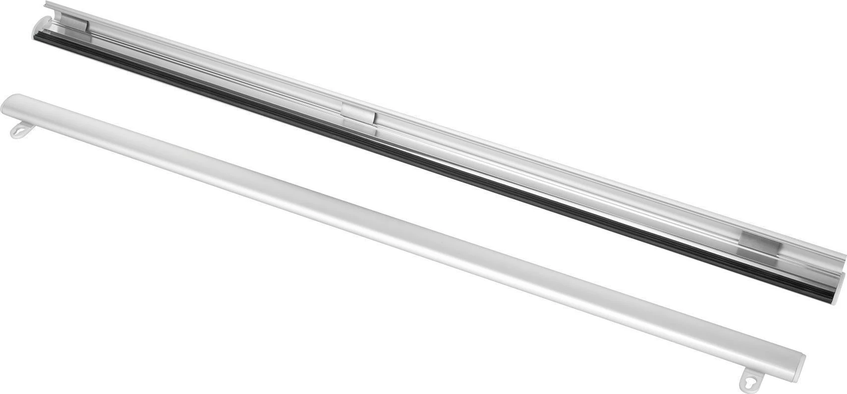 Listwa Oem Aliuminio juostelė plakatui kabinti CLIP 2x70cm + siurbtukas 45mm x2vnt su kabliuku