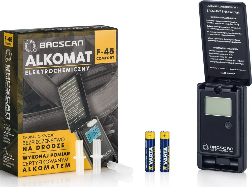 Alkotesteris - Bacscan F-45, Juodas
