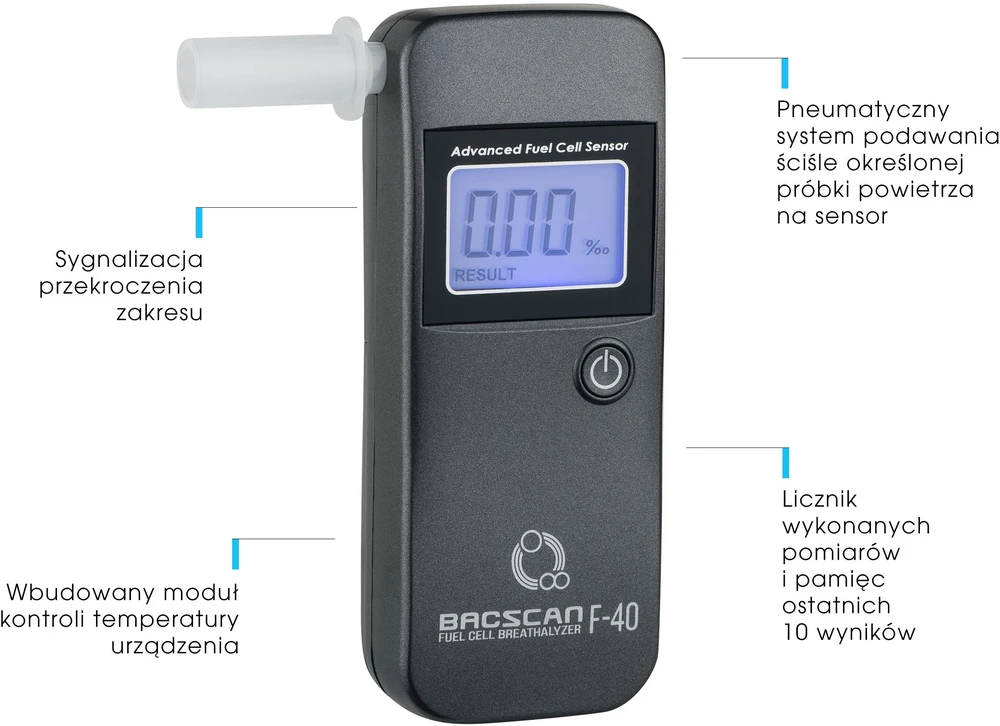 Alkotesteris alkotesteris BACSCAN F-40 (elektrocheminis)