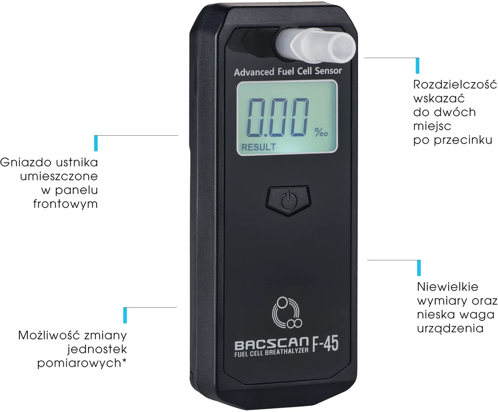 Alkotesteris Bacscan Alkomat F-45 su elektrocheminiu jutikliu