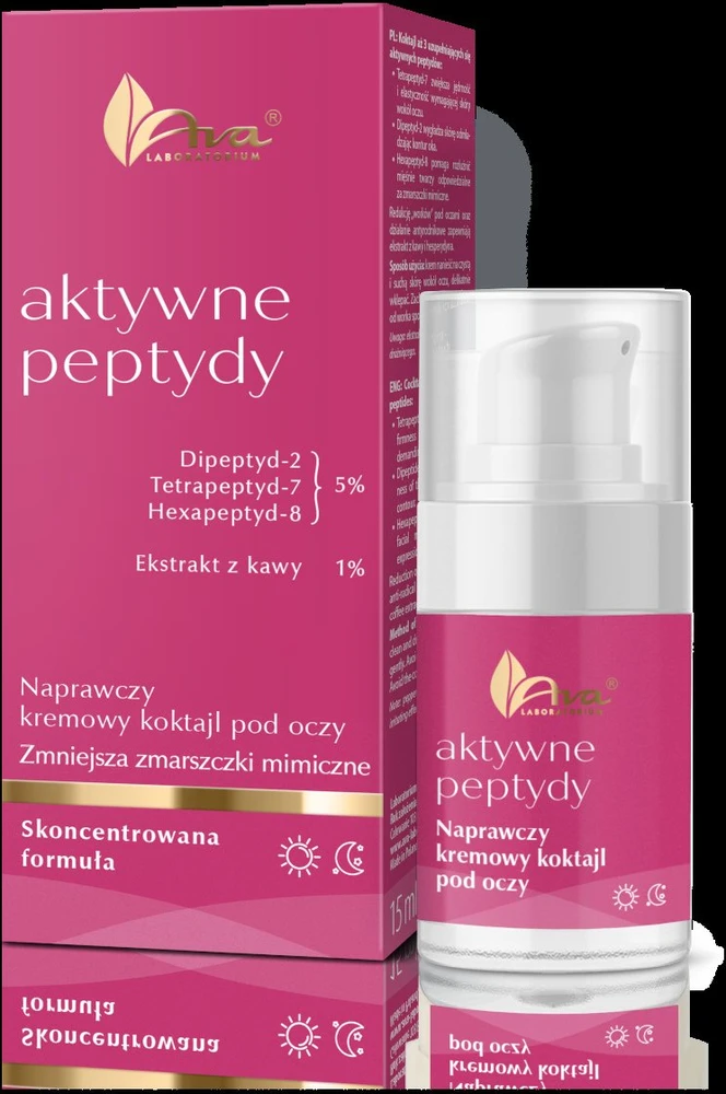 Alkotest Ava Laboratorium Aktyviųjų peptidų atkuriamasis kreminis paakių kokteilis 15 ml