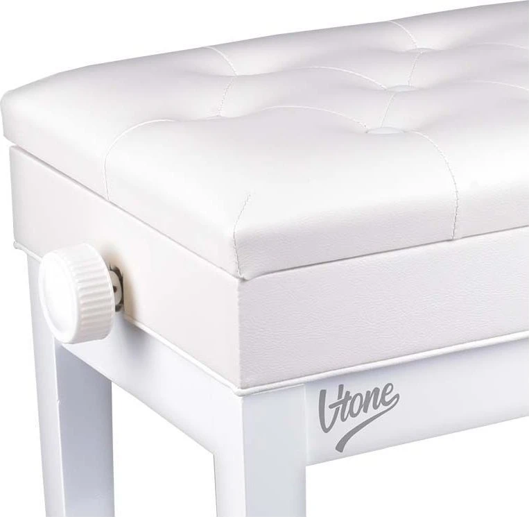 V-TONE ŁAWA 2 WH - pianino suolas su daiktadėže ir aukščio reguliavimu, baltas