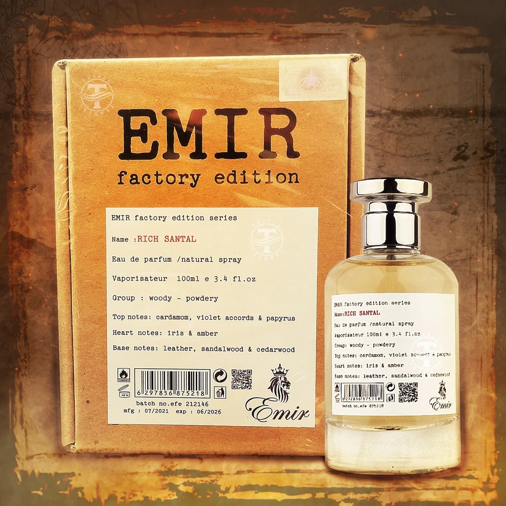 Emir Rich Santal Factory Edition EDP parfumuotas vanduo unisex, 100 ml