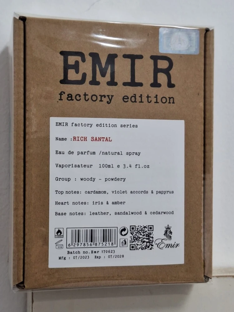 Emir Rich Santal Factory Edition EDP parfumuotas vanduo unisex, 100 ml