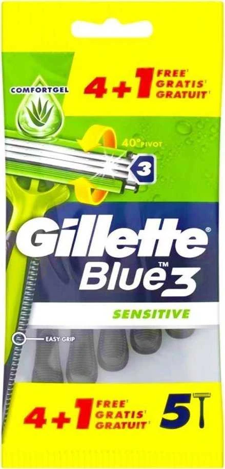 "Gillette Mėlyna 3 Sensitive" vienkartinio skustuvo ašmenys" 5 vnt