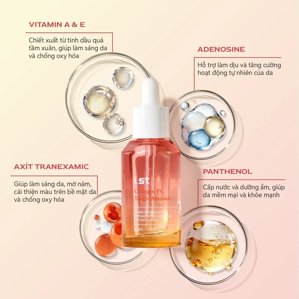 I.ST Collagen VC Tangle Ampulė Anti-Aging Kasdienis veido serumas, 30 ml