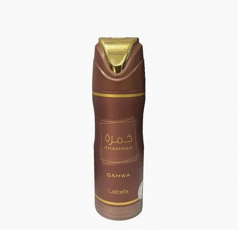 Lattafa Khamrah Qahwa Perfumed Dezodorantas Purškiklis parfumuotas dezodorantas, 200 ml
