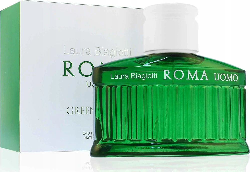 Laura Biagiotti Roma Uomo Žalias Swing EDT tualetinis vanduo EDT tualetinis vanduo vyrams, 40 ml
