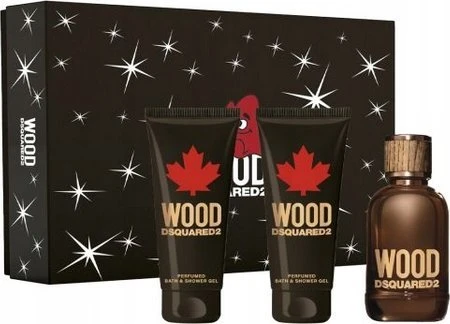 Dsquared² Wood For Him - EDT 100 ml + gelis 100 ml + balzám po holení 100 ml