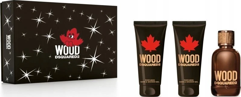 Dsquared² Wood For Him - EDT 100 ml + gelis 100 ml + balzám po holení 100 ml