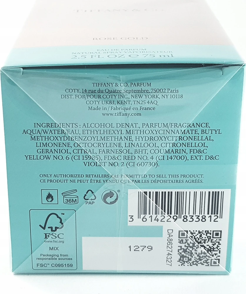 Tiffany & Co. Rose Gold EDP parfumuotas vanduo moterims, 75 ml
