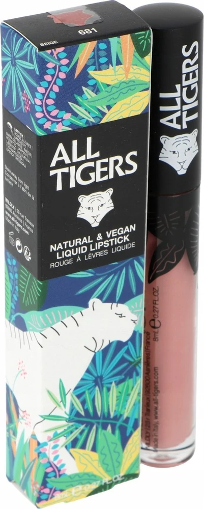 All Tigers Natural & Vegan Natural Matte Lūpų blizgis 681 Trust My Instinct, 8 ml