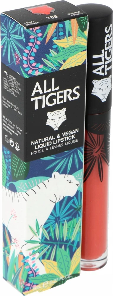 All Tigers Natural & Vegan Natural Matte Lūpų blizgis 785 Hear Me Roar, 8 ml