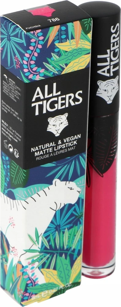 „All Tigers“ natūralūs ir veganiški matiniai lūpų dažai „786 Own The Stage“, 8 ml