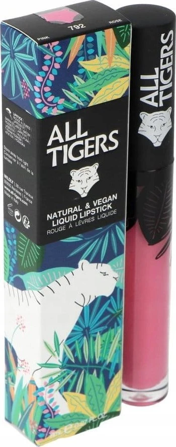 „All Tigers Natural & Vegan“ natūralus matinis lūpų blizgis 792 Escape The Ordinary, 8 ml