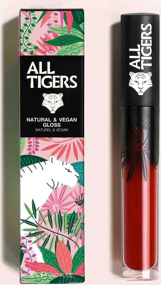 „All Tigers“ natūralūs ir veganiški natūralūs žvilgantys lūpų blizgiai „817 Keep Your Chin Up“, 8 ml