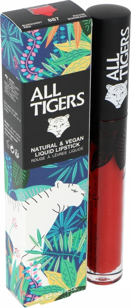 All Tigers Natural & Vegan Natural Matte Lūpų blizgis 887 Live Fearless, 8 ml