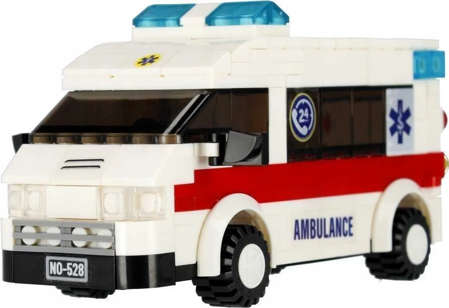 ALLEBLOX Kaladėlės KONSTR ALLEBLOX CITY 255EL 34X27X6 AMBUL