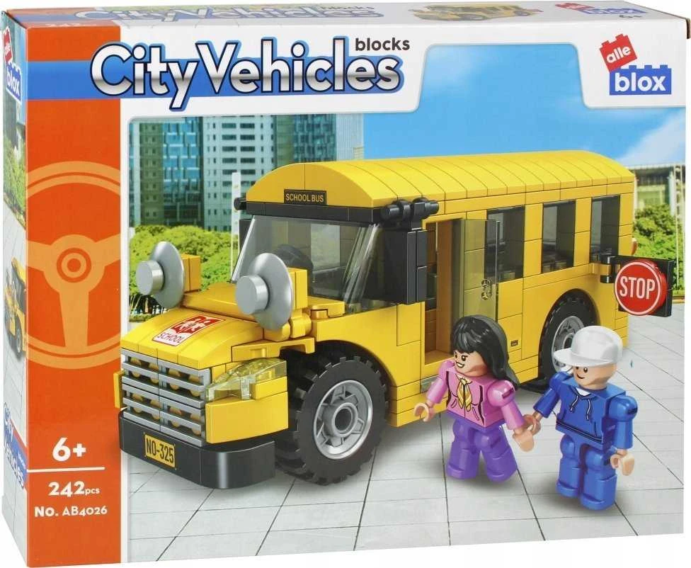 ALLEBLOX Kaladėlės KONSTR CITY 242EL 34X27X6 BUS P