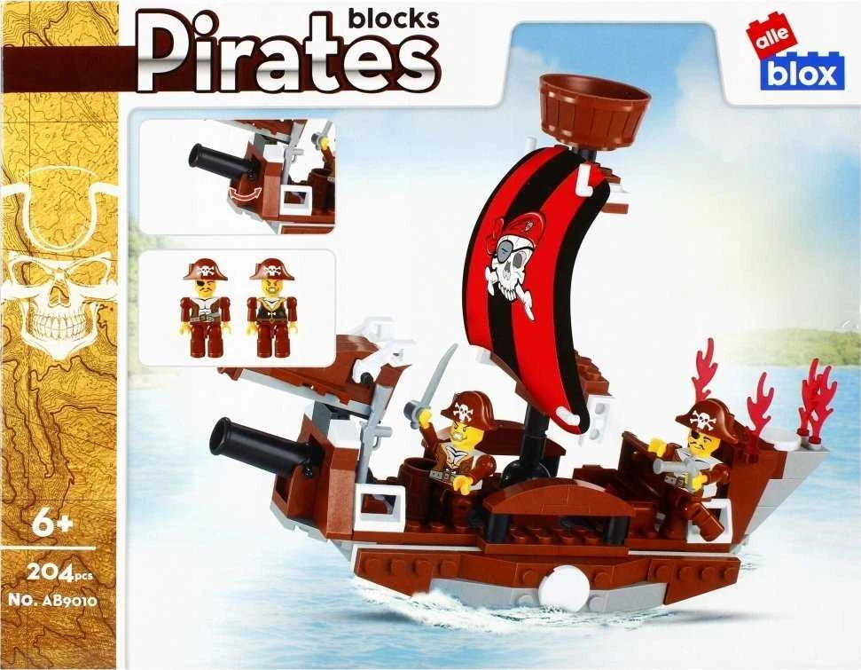 ALLEBLOX Kaladėlės KONSTR PIRAT 204EL 34X27X6 18/36