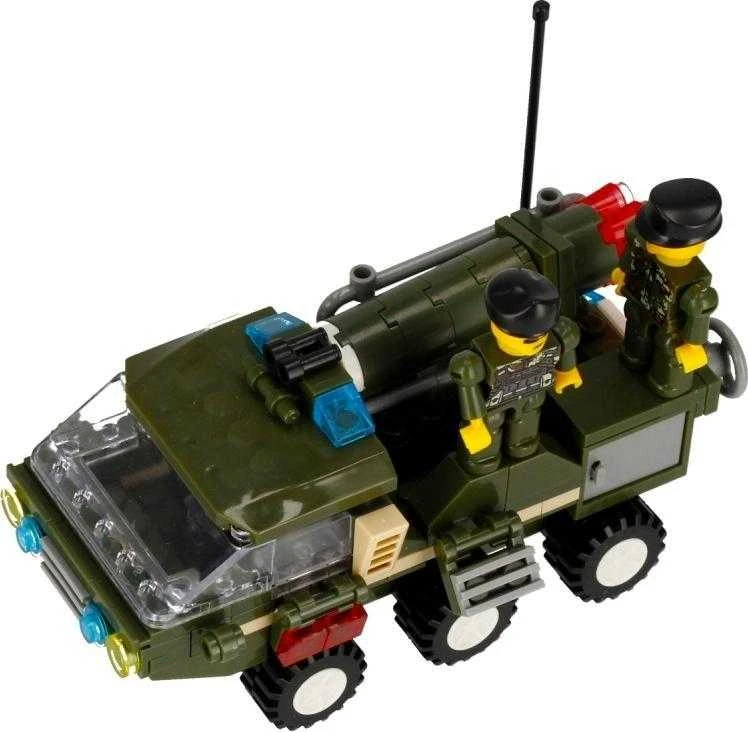 ALLEBLOX plytos Militaria 3in1 karinė transporto priemonė 180 elementų Alleblox AB3034