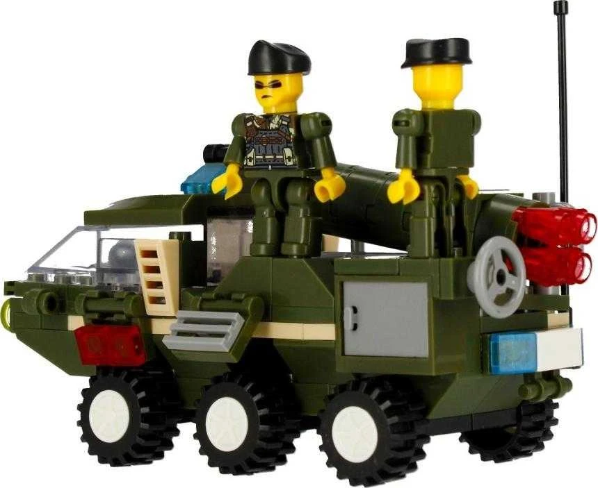 ALLEBLOX plytos Militaria 3in1 karinė transporto priemonė 180 elementų Alleblox AB3034