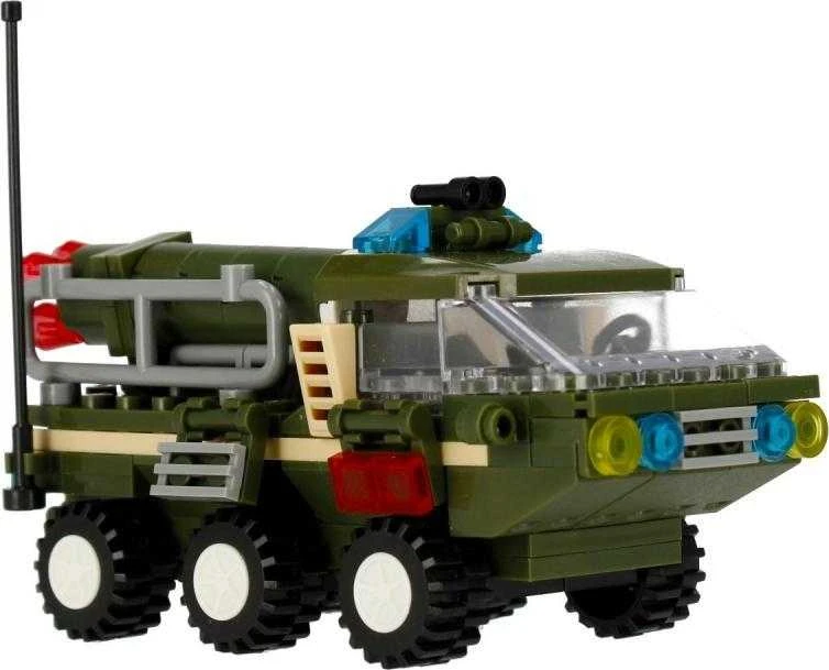 ALLEBLOX plytos Militaria 3in1 karinė transporto priemonė 180 elementų Alleblox AB3034