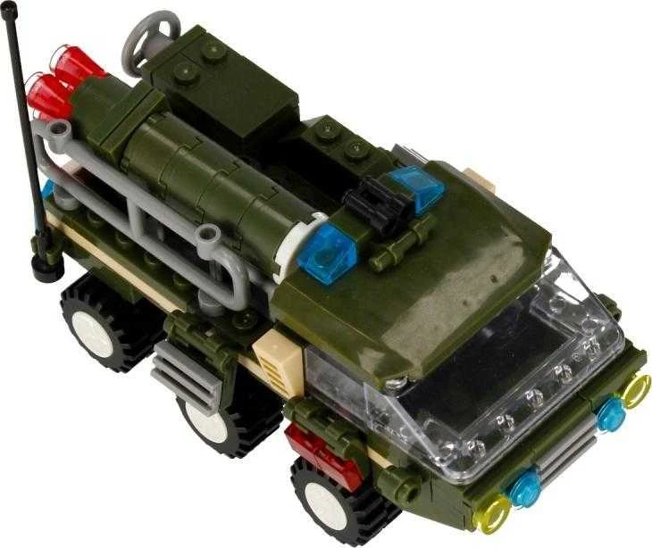 ALLEBLOX plytos Militaria 3in1 karinė transporto priemonė 180 elementų Alleblox AB3034