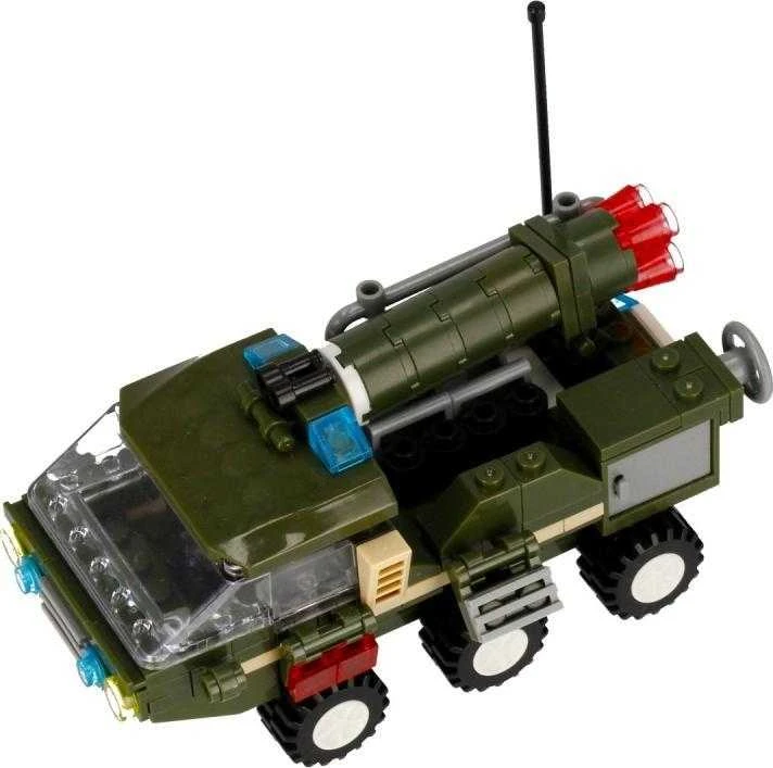 ALLEBLOX plytos Militaria 3in1 karinė transporto priemonė 180 elementų Alleblox AB3034