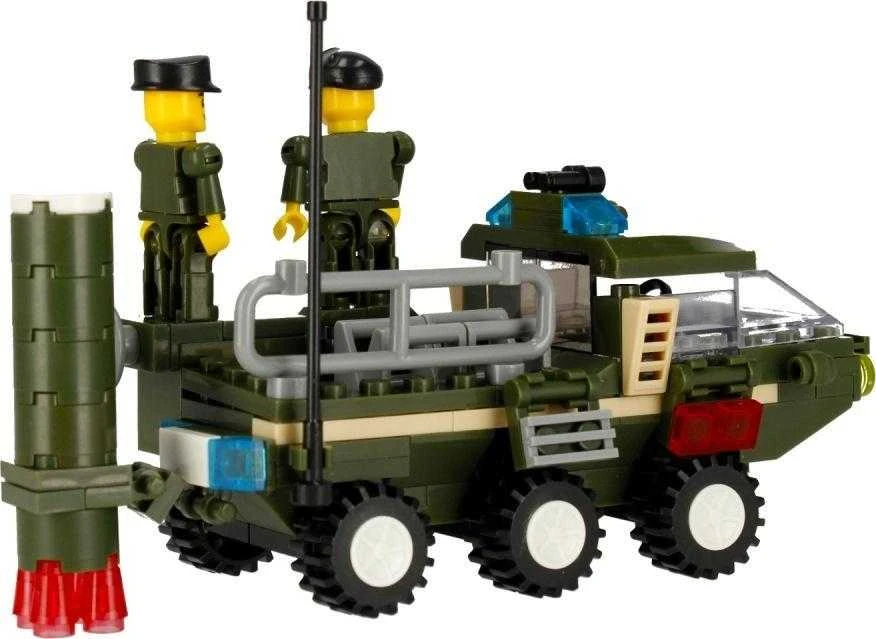 ALLEBLOX plytos Militaria 3in1 karinė transporto priemonė 180 elementų Alleblox AB3034