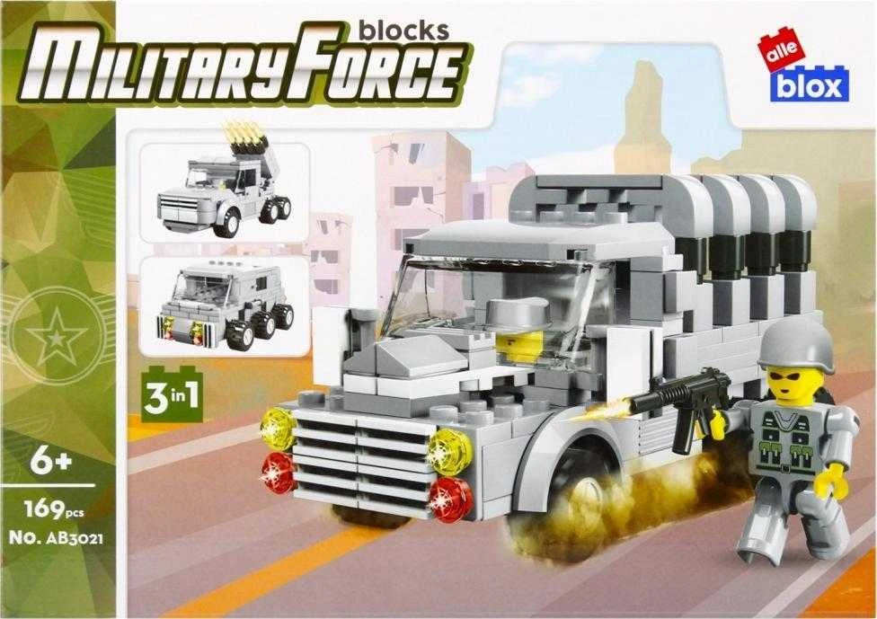 ALLEBLOX kariniai blokai, kovinė transporto priemonė, 169 vnt. (AB3021)