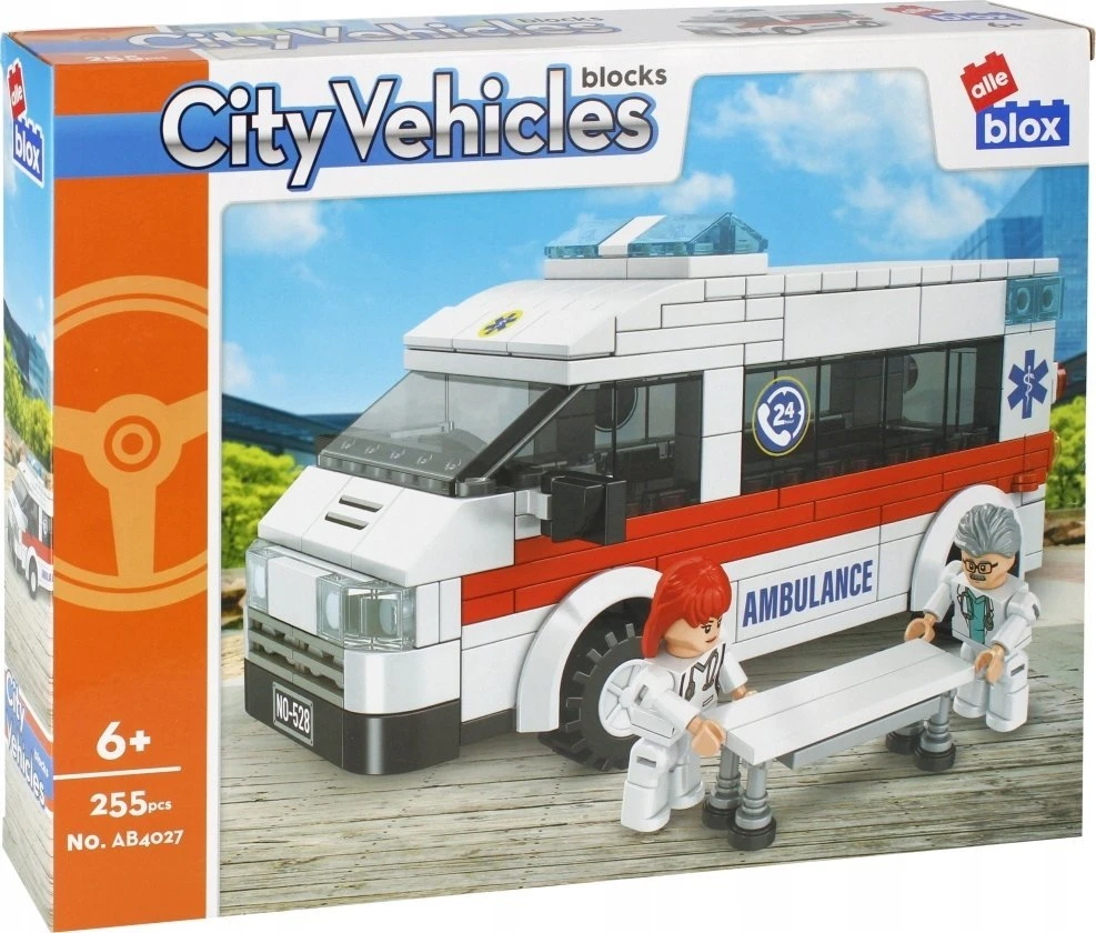 ALLEBLOX KONSTRUKTORIŲ KALADĖLĖS ALLEBLOX CITY 255EL 34X27X6 GREITOSIOS PAGALBOS