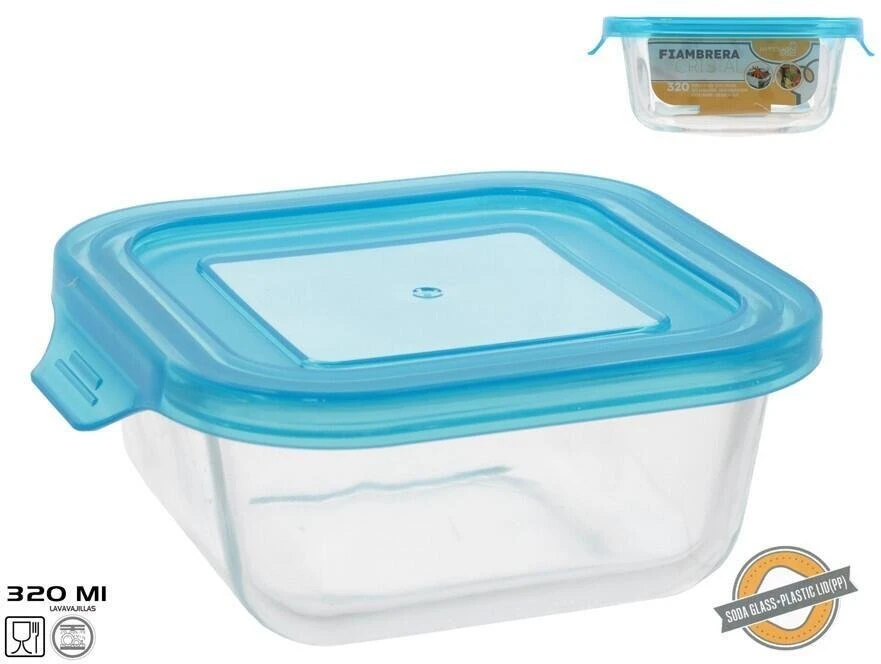 Kvadratinė stiklinė pietų dėžutė 320 ml, 5 x 13,2 x 11,7 cm, KITCHEN&GO