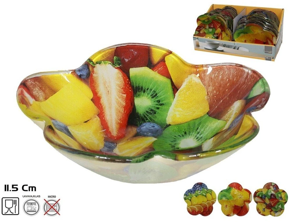 Stiklinis dubuo, 3 dizainai, 3 x 11,5 x 11,5 cm, KITCHEN&GO