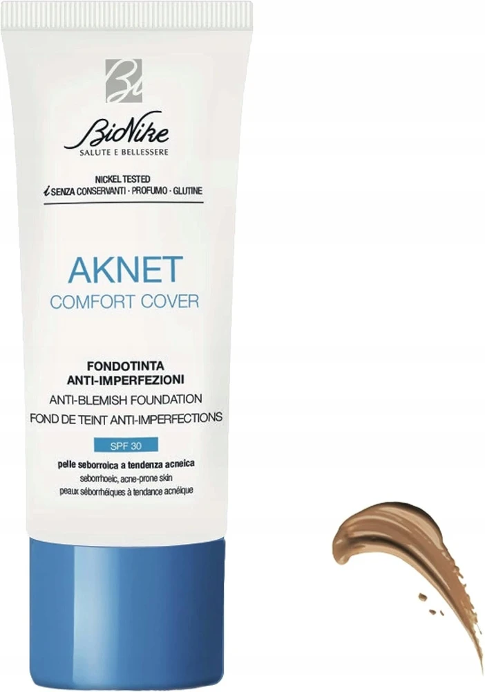 Almay BioNike, Comfort Cover, Matte & Covering, Liquid Foundation, 104, Biscuit, SPF 30, 30 ml For Women