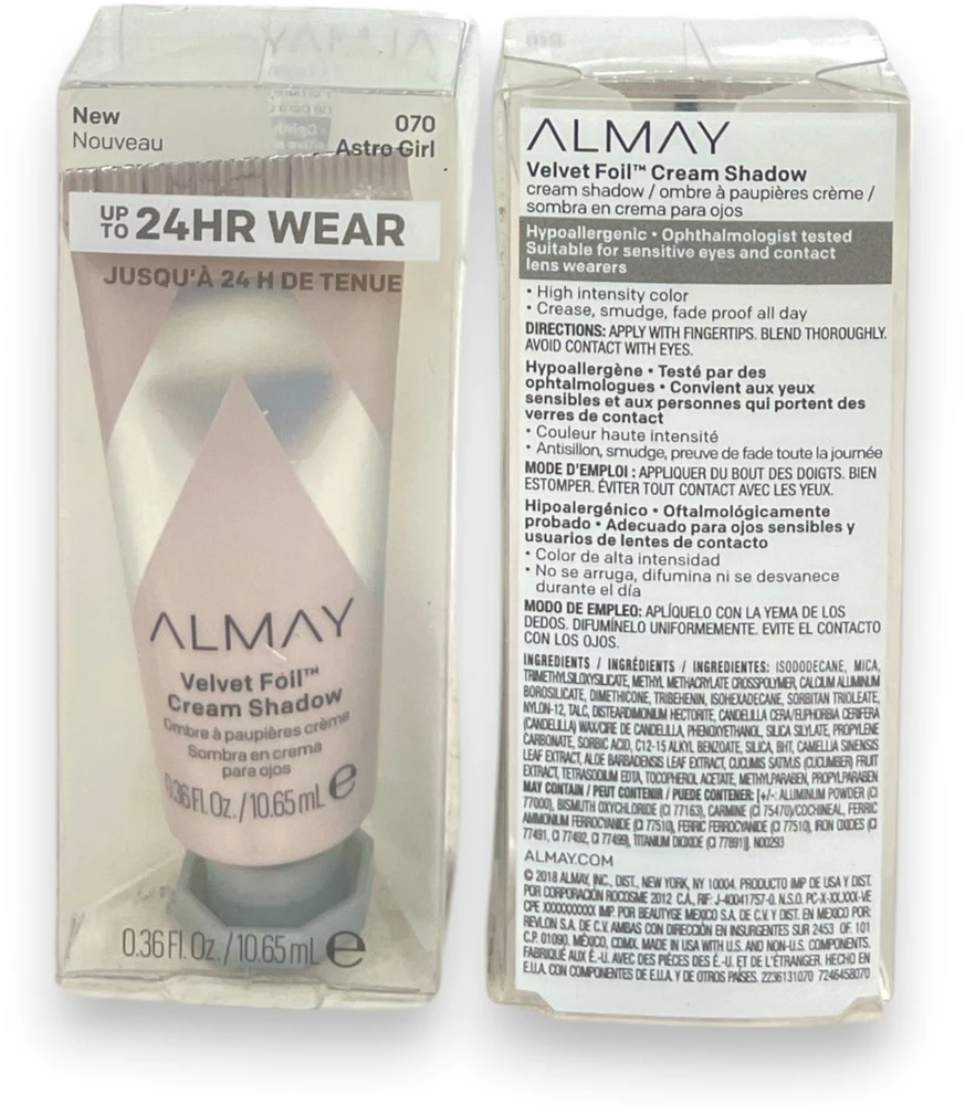 Almay Velvet Foil Metallic Kreminis Eyeshadow 070 Astro Girl 10.65 ml