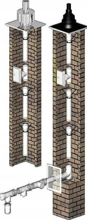 Almeva STARR vienasienio dūmtraukio prailginimas d60, 0,25m, juoda