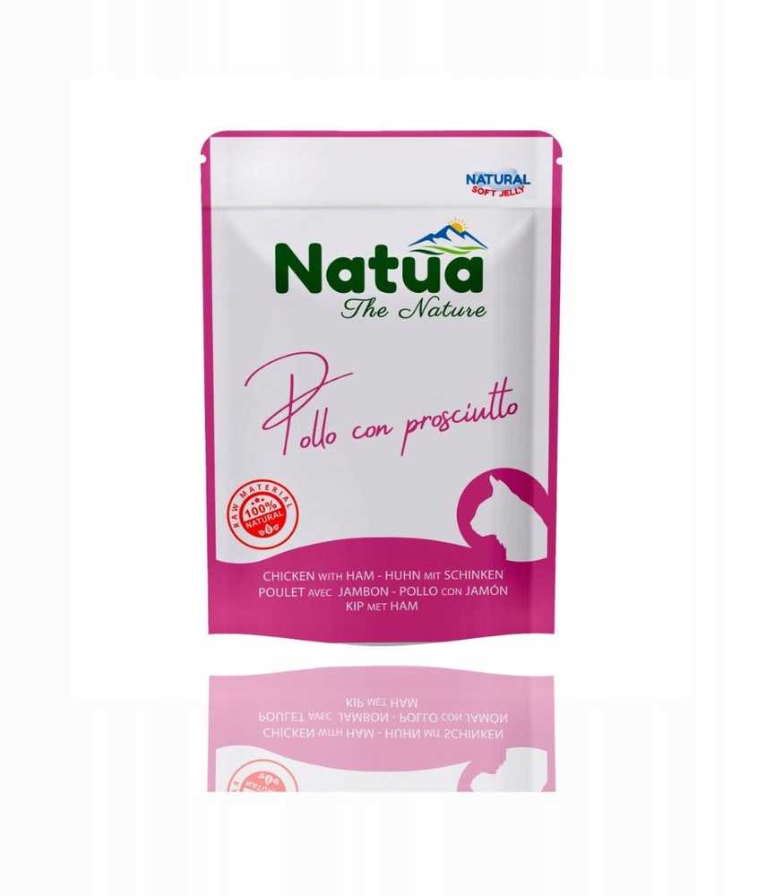 Almo Nature Natua šlapias kačių ėdalas su vištiena ir kumpiu, 70 g